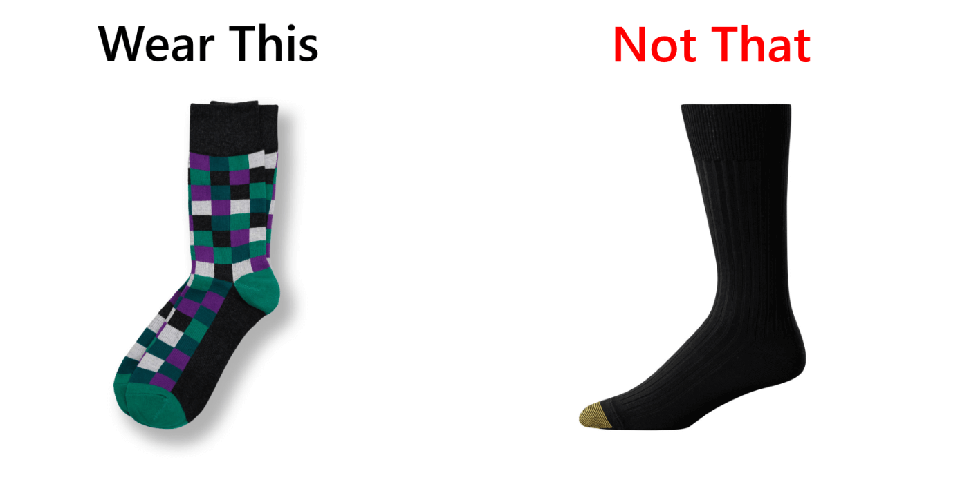 Wear This Not That Dress Socks